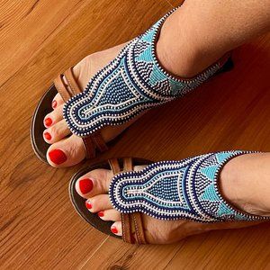 INDIAN BEADED SANDALS